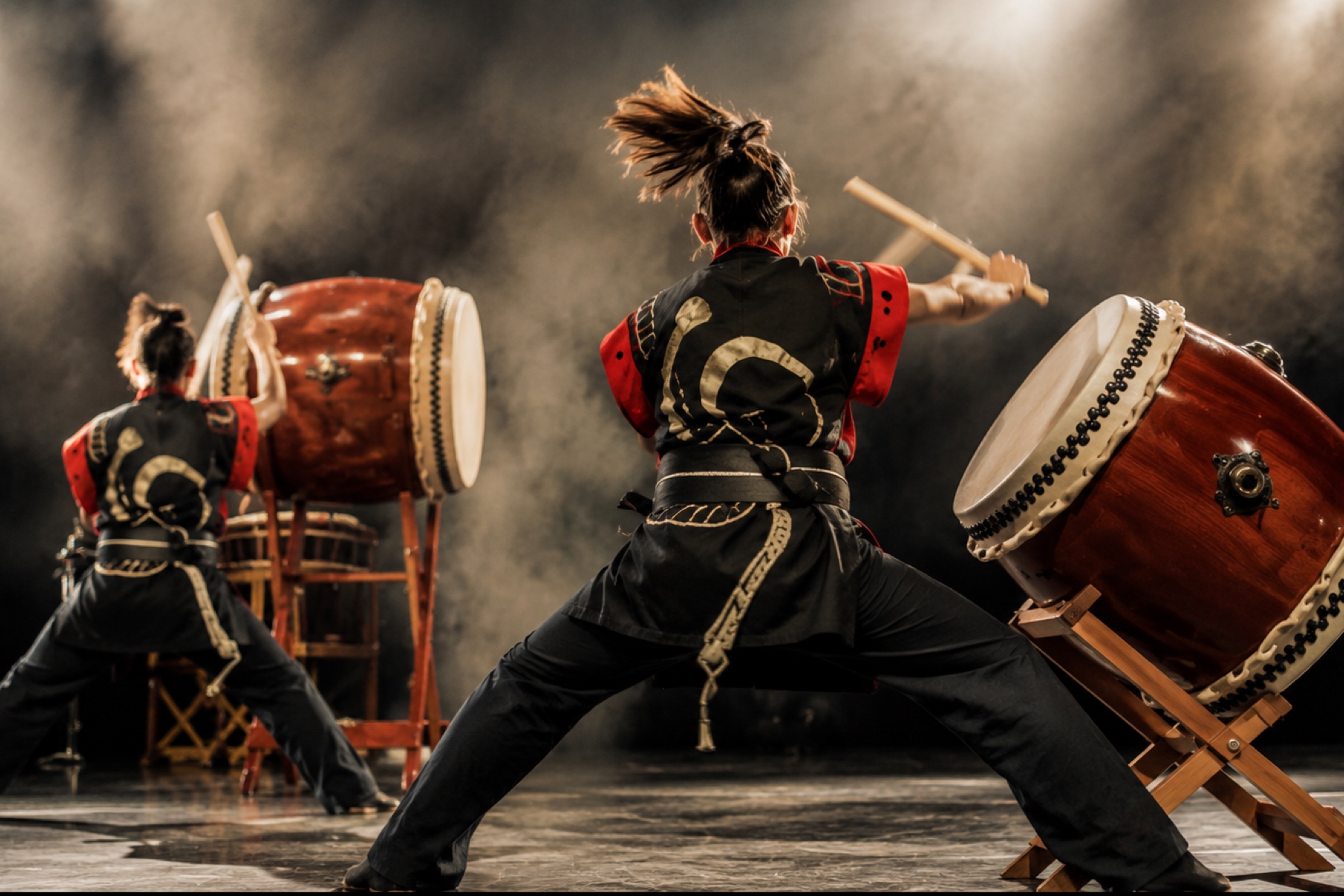 Boulder Taiko playing drums